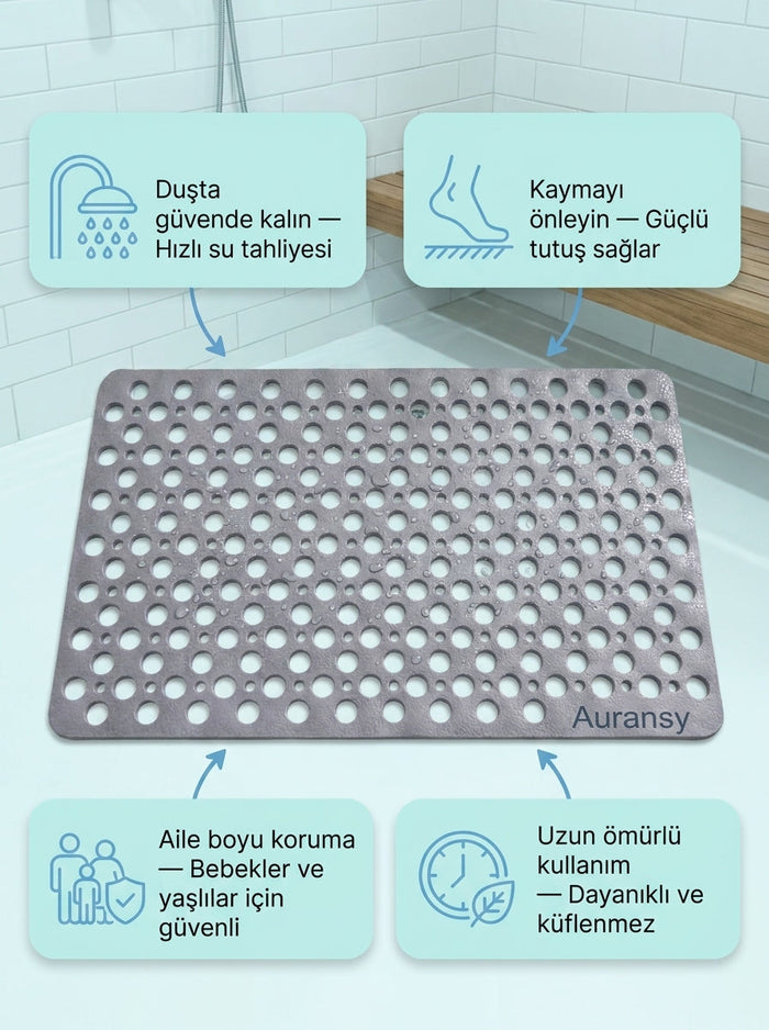 Auransy Kaydırmaz Banyo Paspası 3